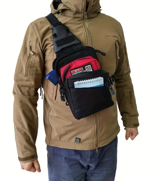 Edc Concealed Carry Sling Bag - Borsa a Tracolla Tattica per Trasporto