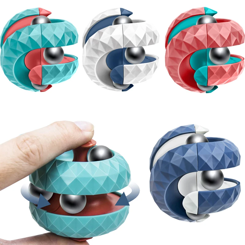 Fidget Spinner Bearing - Cubo Orbitale Antistress, Giocattolo Sensoriale per