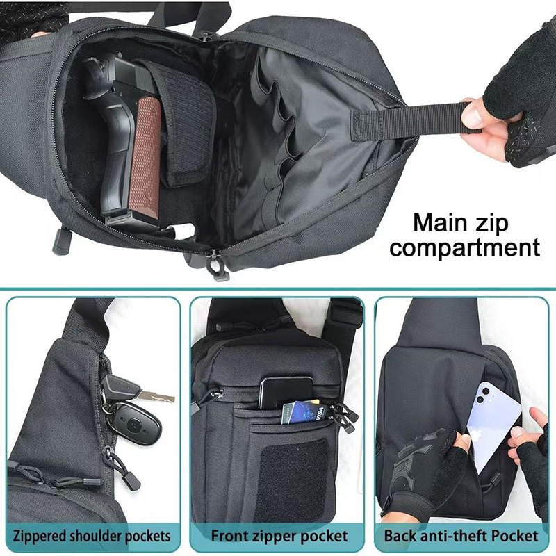 Borsa Tattica per Pistola, Fon - Edc Concealed Carry Sling Bag recensione e prezzo