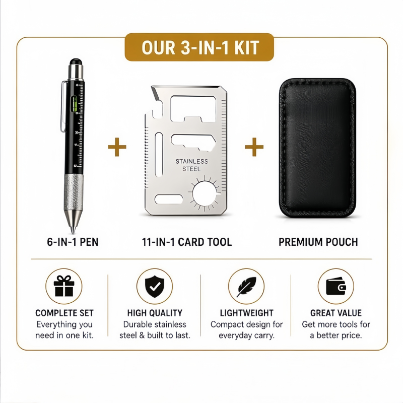 Regali per uomo, penna multifu - Edc Carry Card recensione e prezzo