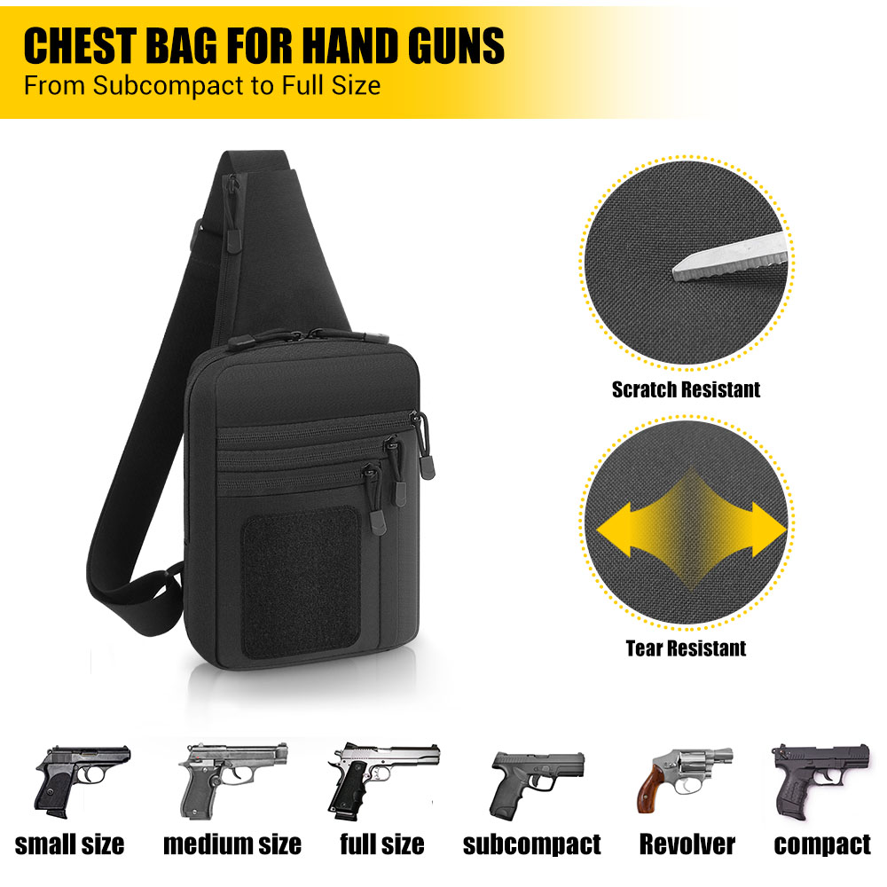 Borsa tattica per pistola per  - Edc Concealed Carry Sling Bag recensione e prezzo