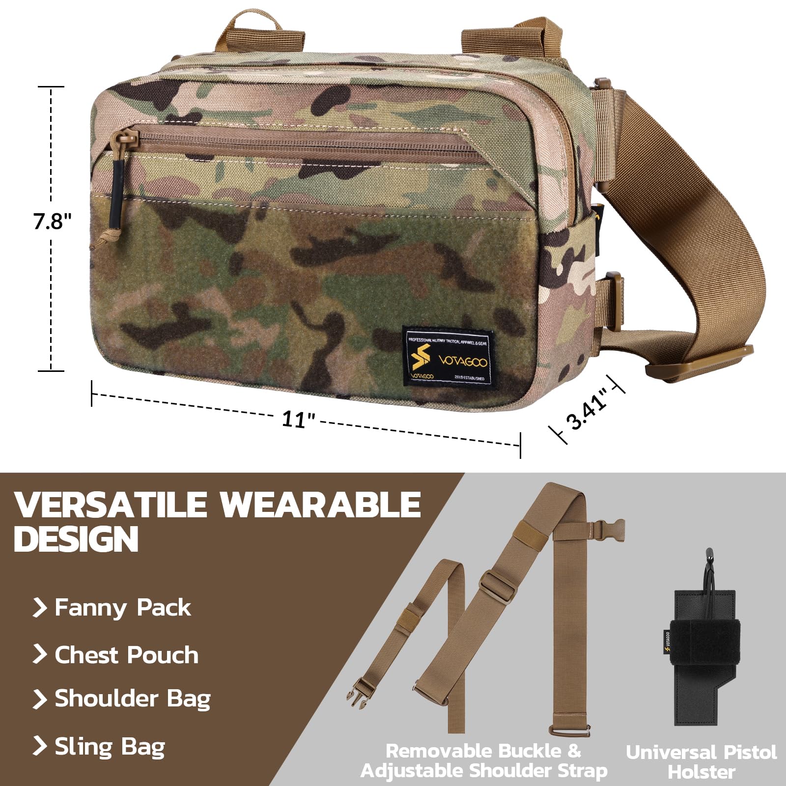 Marsupio tattico, borsa a trac - Edc Concealed Carry Sling Bag recensione e prezzo
