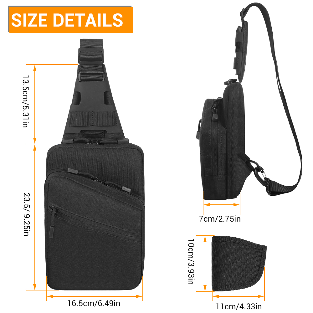 Borsa tattica per pistola, cus - Edc Concealed Carry Sling Bag recensione e prezzo
