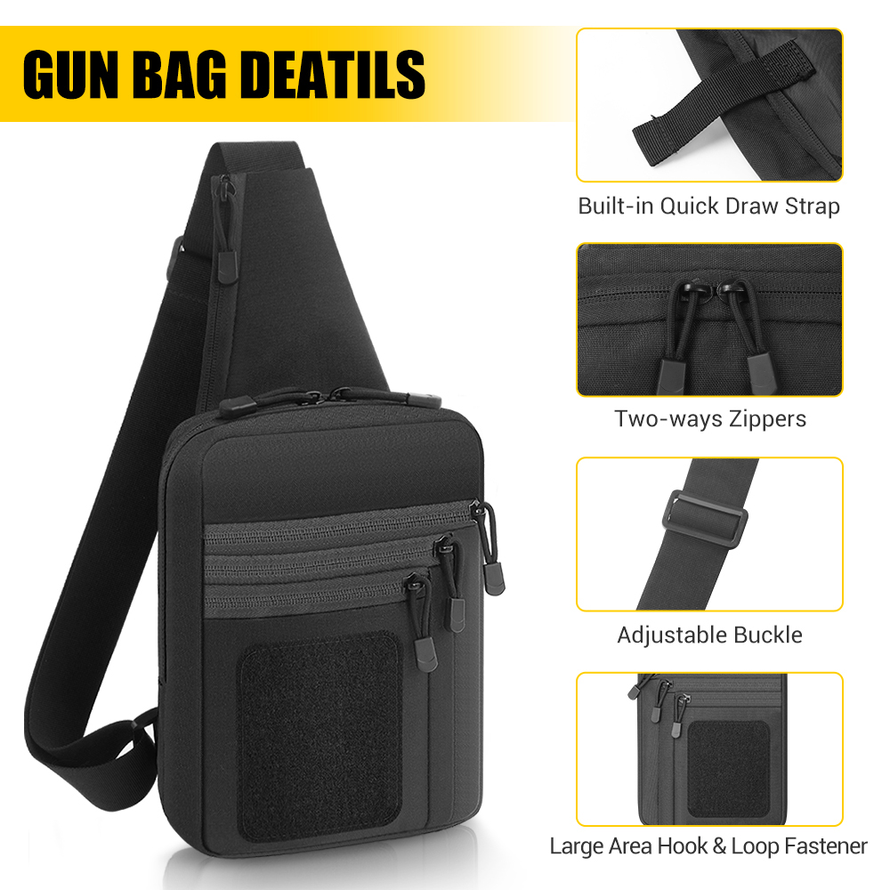 Borsa Tattica per Pistola, Fon - Edc Concealed Carry Sling Bag recensione e prezzo